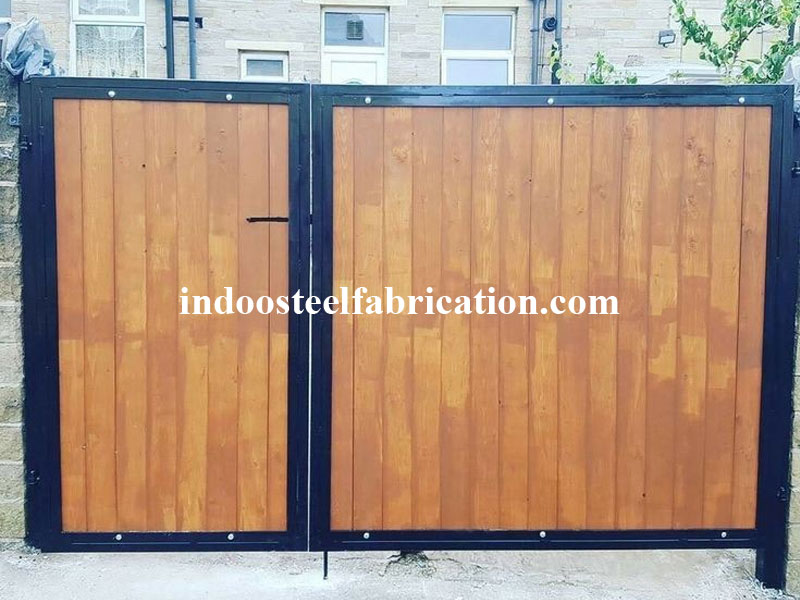 Wrought Iron Wooden Gate